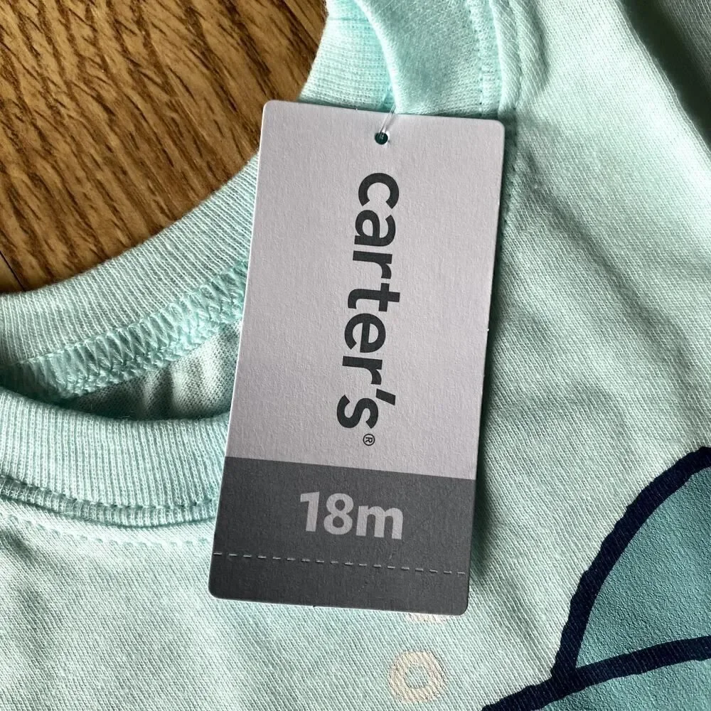 Carter's Shark and Fish Tee Blue 18 Months